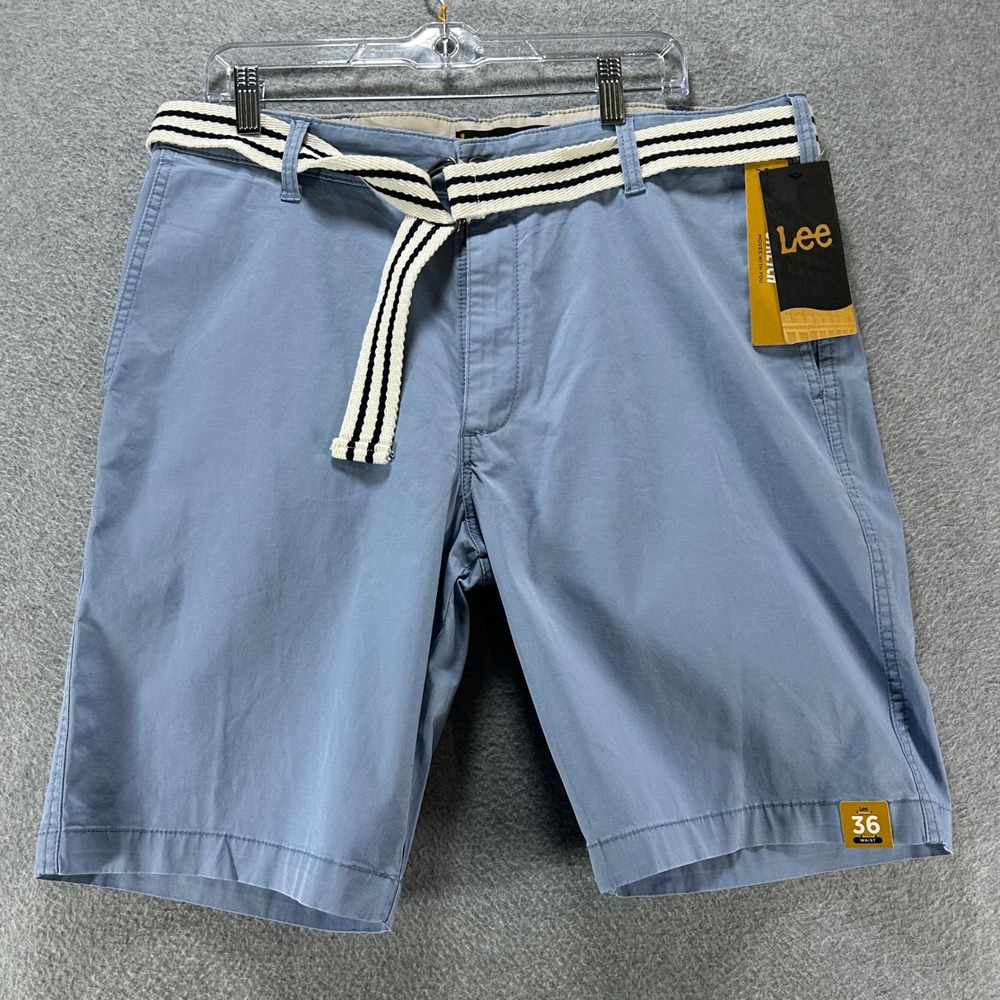 Lee Shorts 2183741 Mens 36 Light Blue Cotton Stretch Casual Preppy